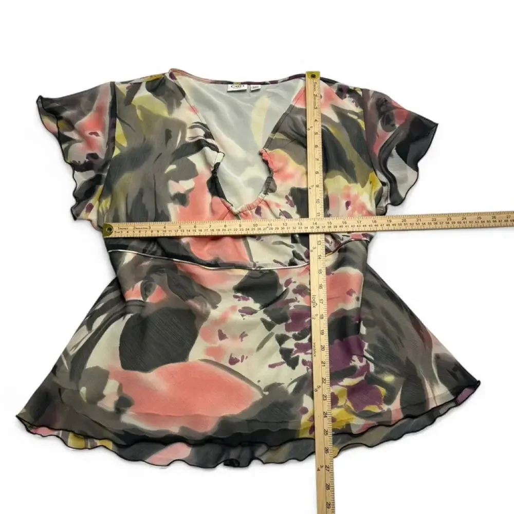 Cato patterned summer Y2K fairy bag doll top Womens size XXL